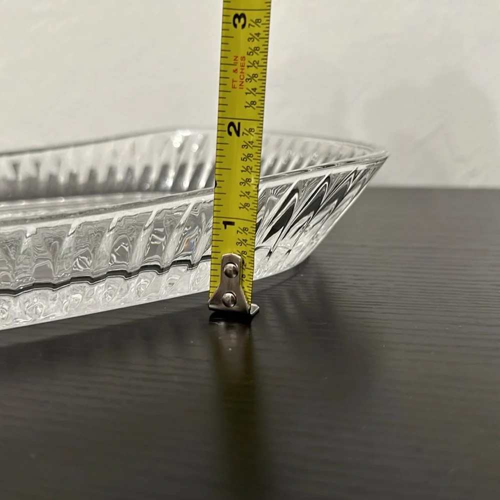Shannon Crystal Ireland Handcrafted Lead Crystal Give Us This Day Bread Tray